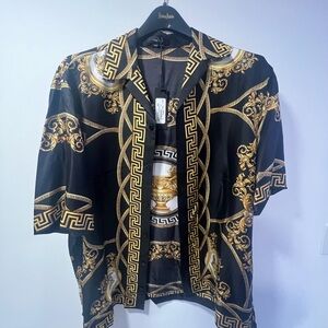 Versace Black and Gold Americana Fit Shirt